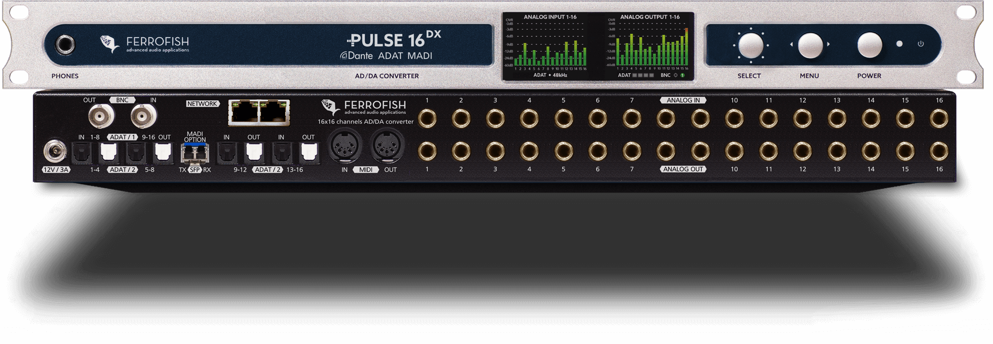 Pulse16 DX with Dante and Multimode SFP Module - Ferrofish Germany Pulse16 DX with Dante and Multimode SFP Module - Ferrofish Germany